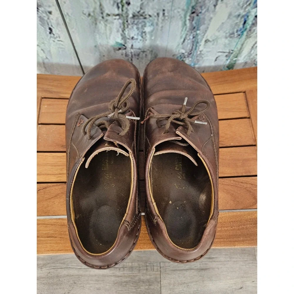 Birkenstock Dundee Shoes 46 M13 Brown Leather Lace Up Derby Gorpcore Comfort